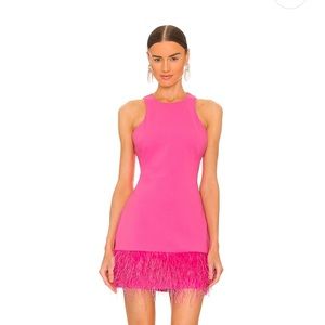 Likely Cami Feathered-Hem Sleeveless Mini Dress size 2